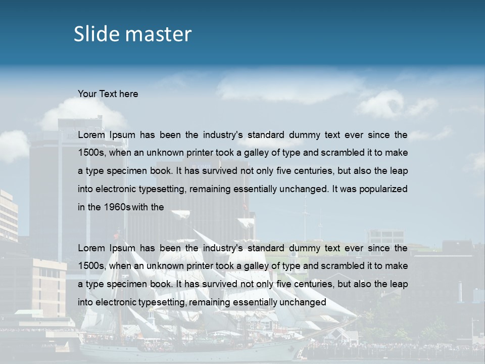 District Skyline Economy PowerPoint Template