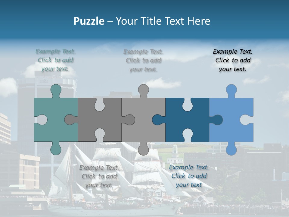 District Skyline Economy PowerPoint Template