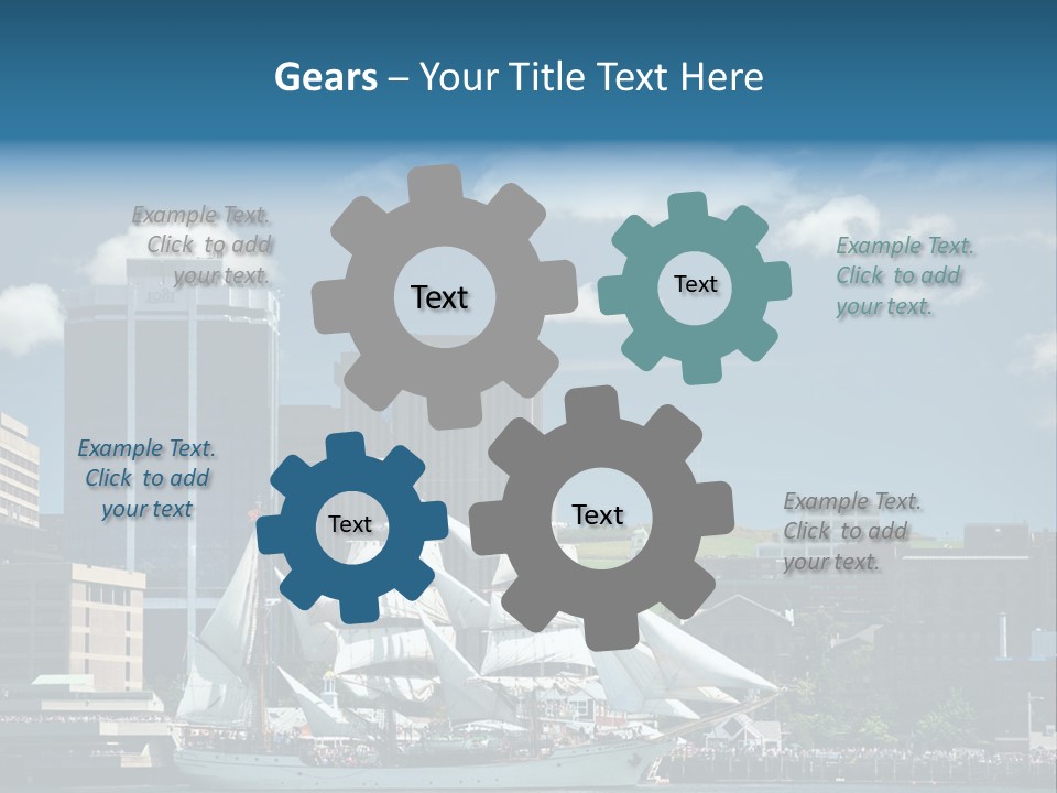 District Skyline Economy PowerPoint Template