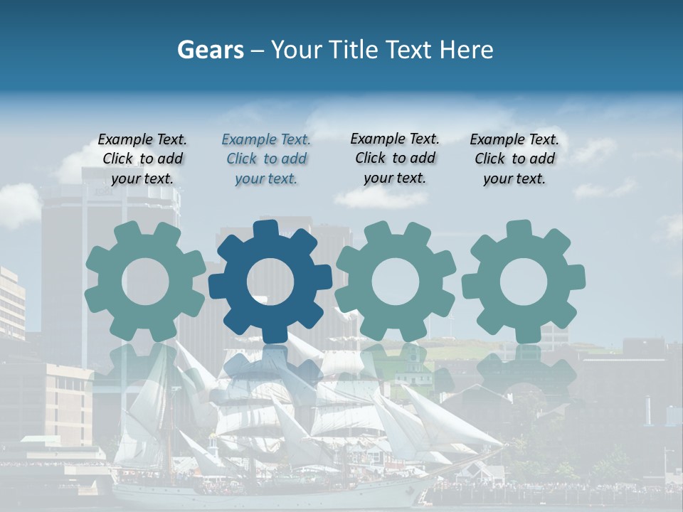 District Skyline Economy PowerPoint Template