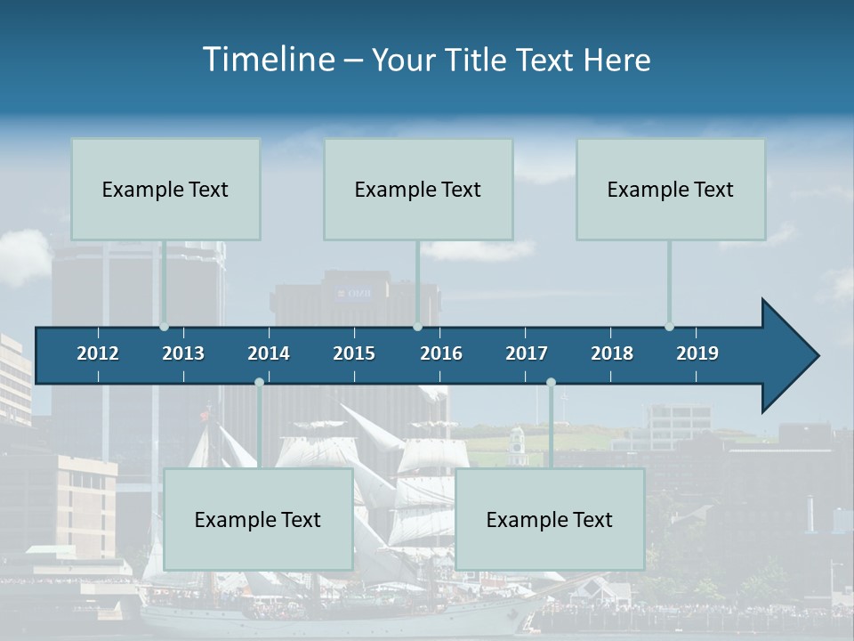 District Skyline Economy PowerPoint Template