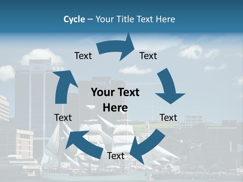 District Skyline Economy PowerPoint Template