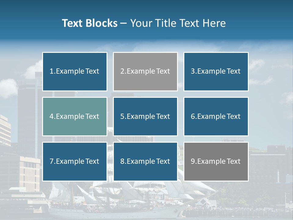 District Skyline Economy PowerPoint Template