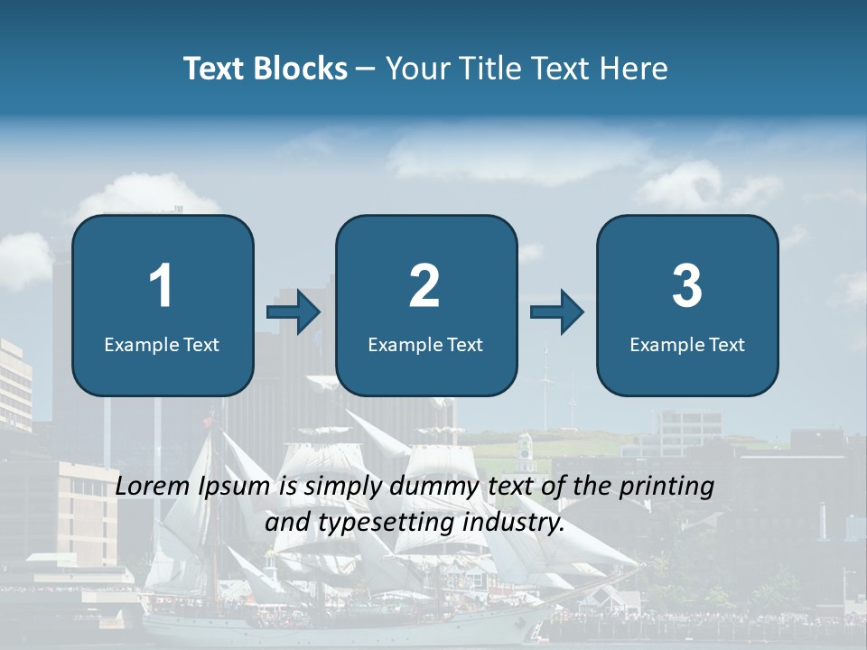 District Skyline Economy PowerPoint Template