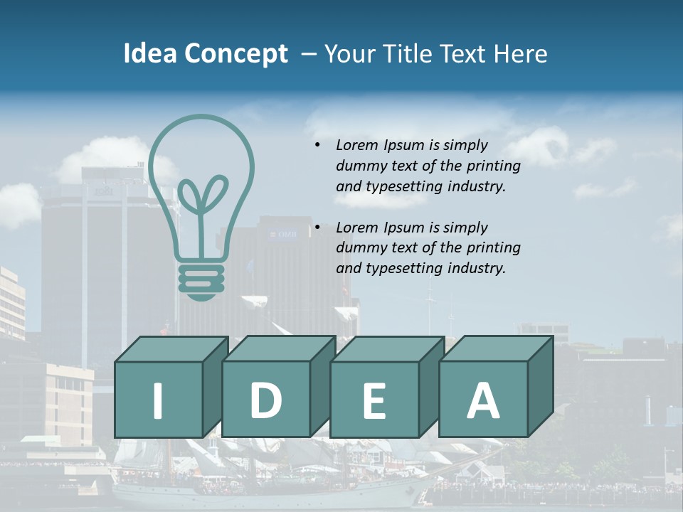 District Skyline Economy PowerPoint Template