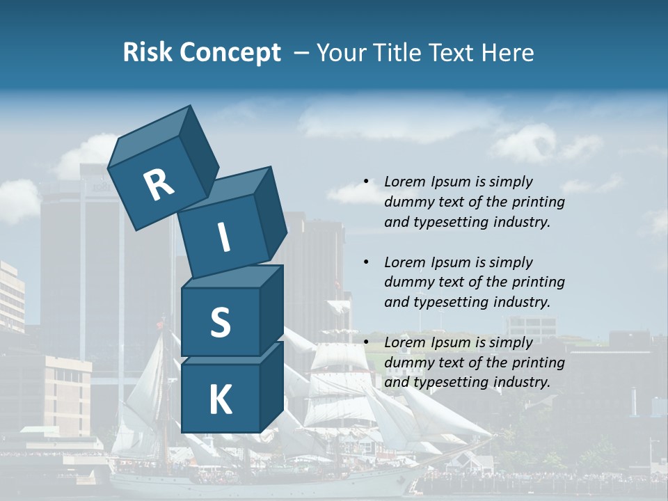 District Skyline Economy PowerPoint Template