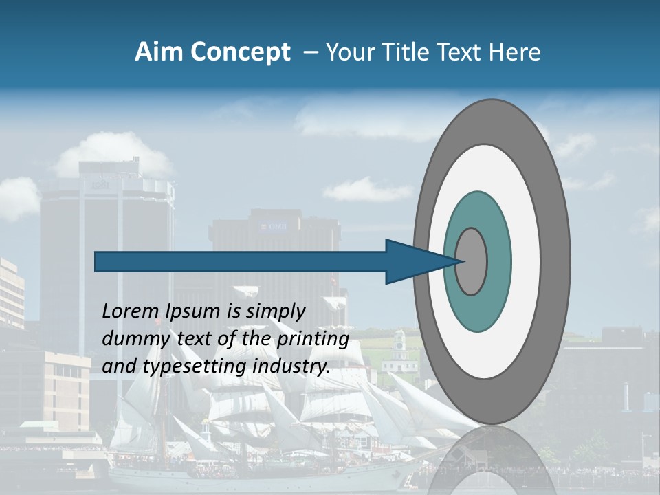 District Skyline Economy PowerPoint Template