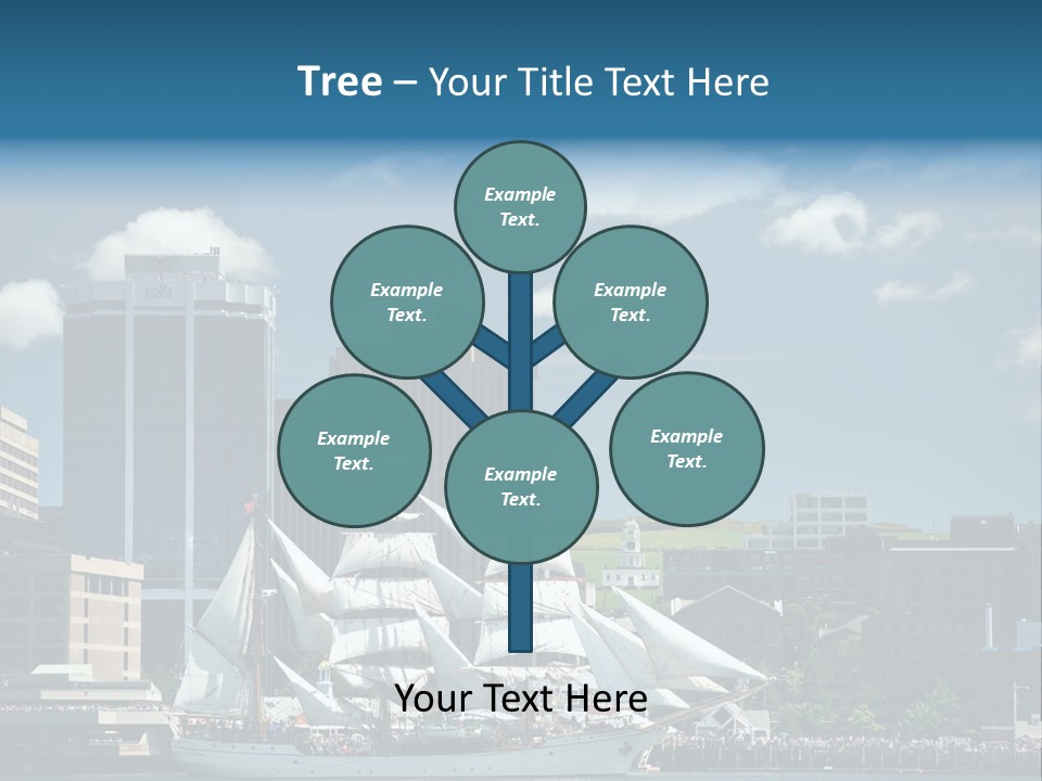 District Skyline Economy PowerPoint Template