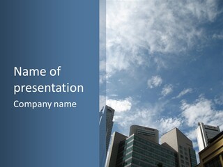 District Skyline Economy PowerPoint Template