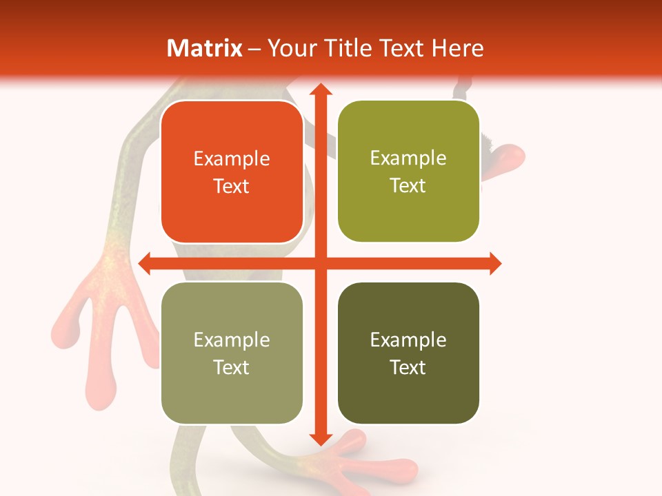 A Frog Holding A Potted Plant On A White And Orange Background PowerPoint Template