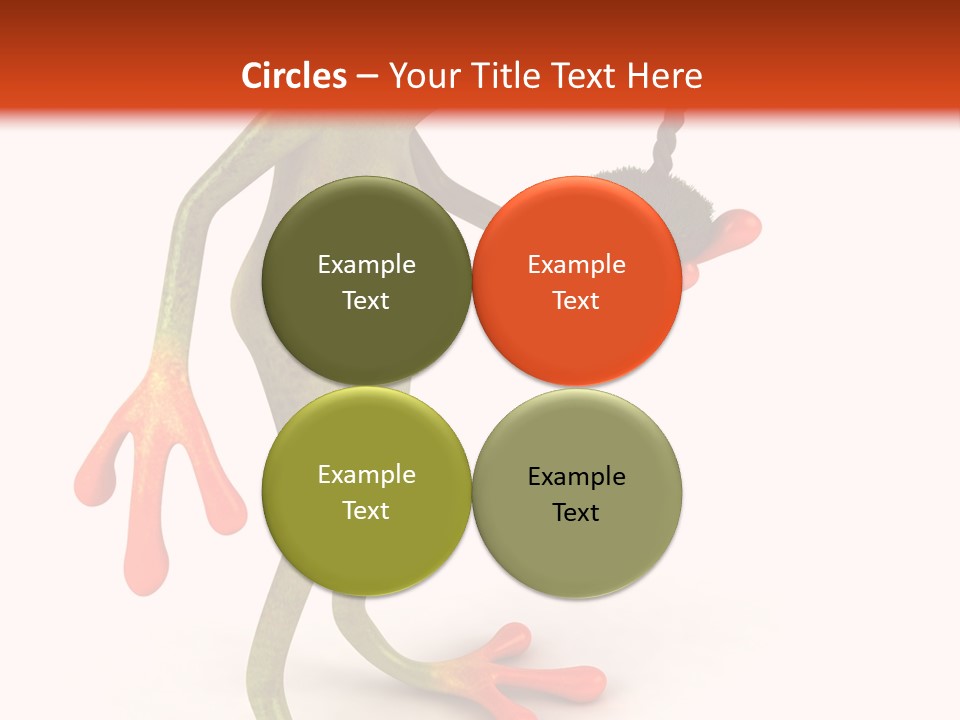 A Frog Holding A Potted Plant On A White And Orange Background PowerPoint Template