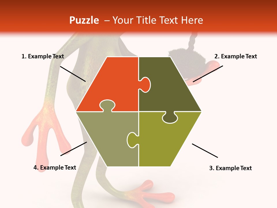 A Frog Holding A Potted Plant On A White And Orange Background PowerPoint Template