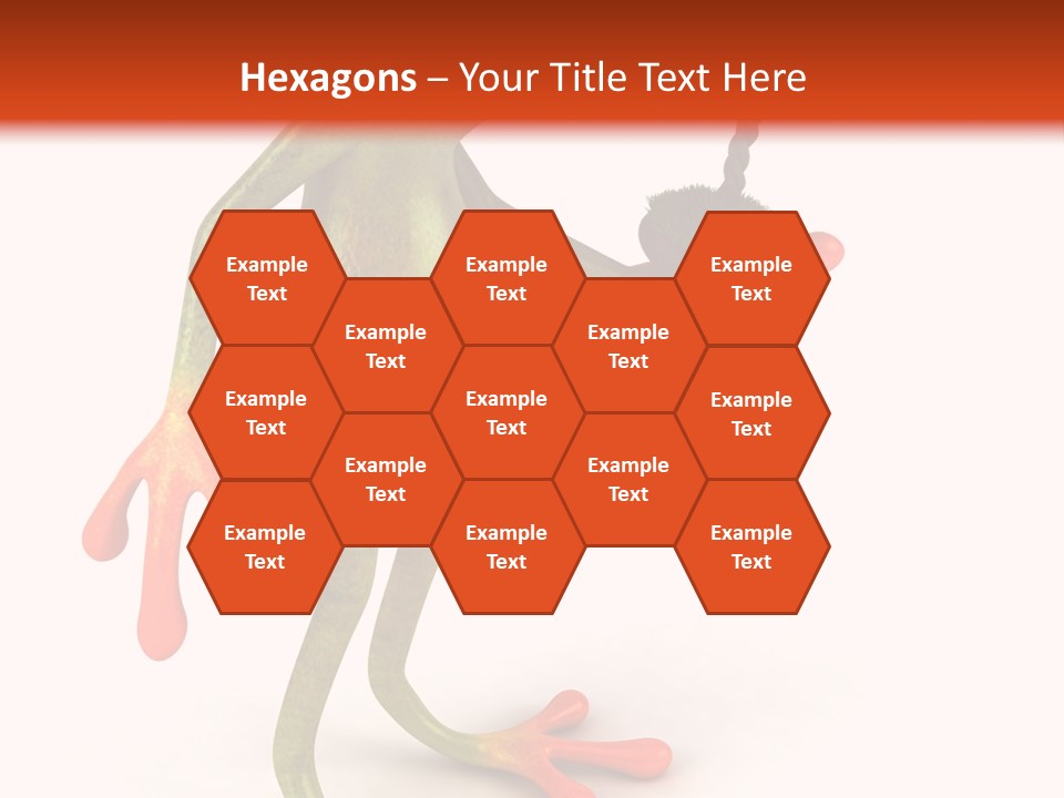 A Frog Holding A Potted Plant On A White And Orange Background PowerPoint Template