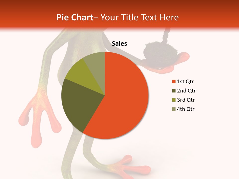 A Frog Holding A Potted Plant On A White And Orange Background PowerPoint Template