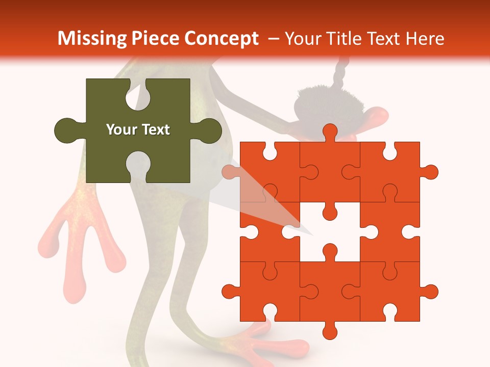 A Frog Holding A Potted Plant On A White And Orange Background PowerPoint Template