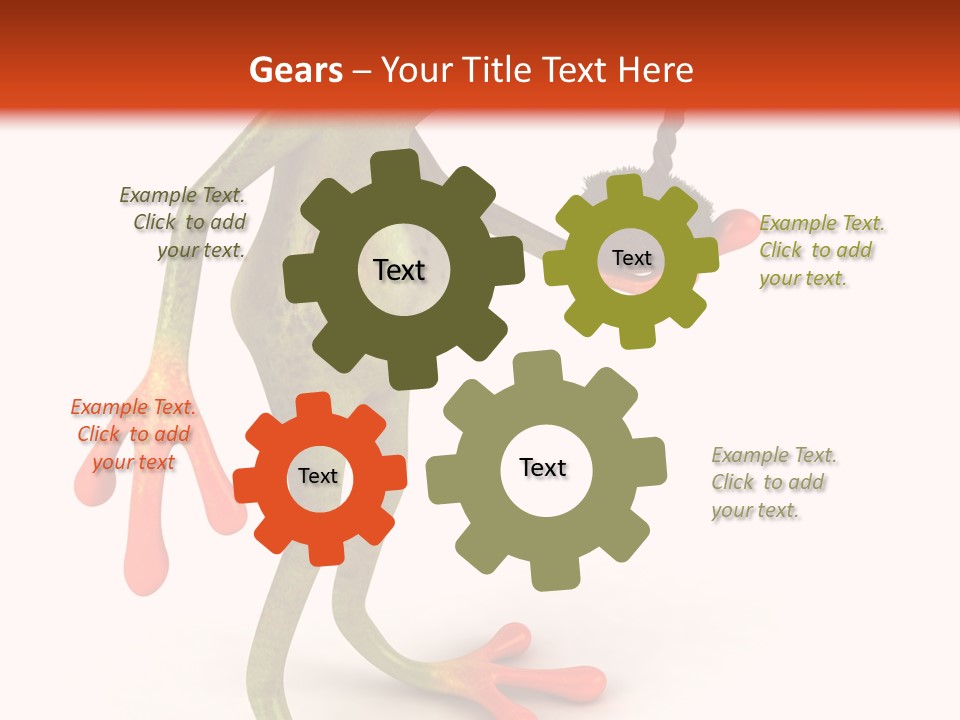 A Frog Holding A Potted Plant On A White And Orange Background PowerPoint Template