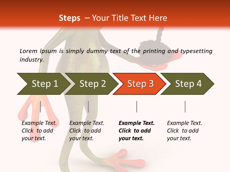 A Frog Holding A Potted Plant On A White And Orange Background PowerPoint Template