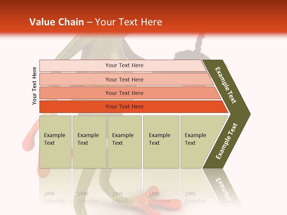 A Frog Holding A Potted Plant On A White And Orange Background PowerPoint Template