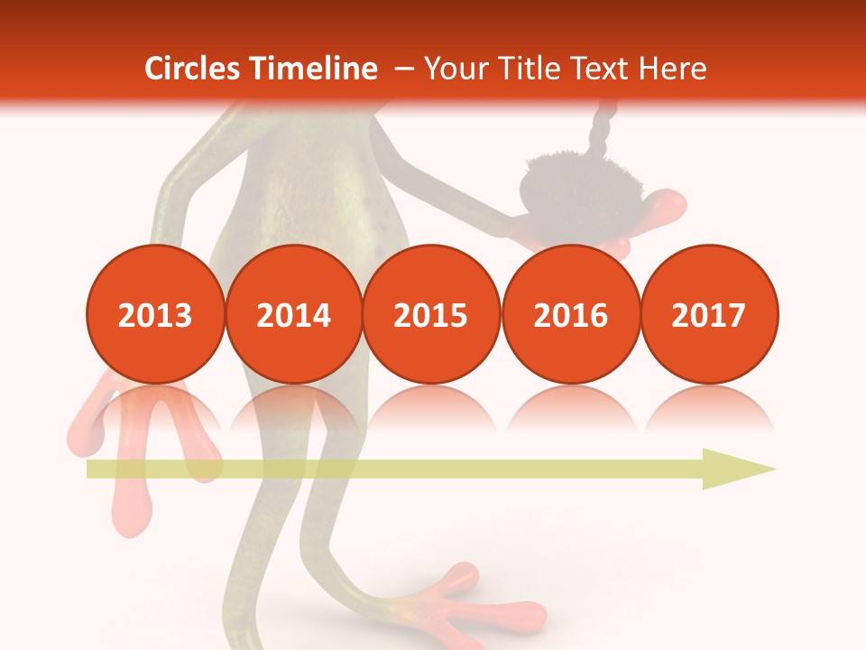 A Frog Holding A Potted Plant On A White And Orange Background PowerPoint Template