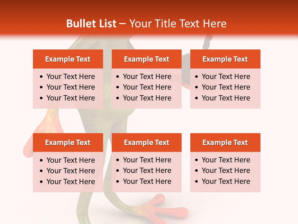 A Frog Holding A Potted Plant On A White And Orange Background PowerPoint Template