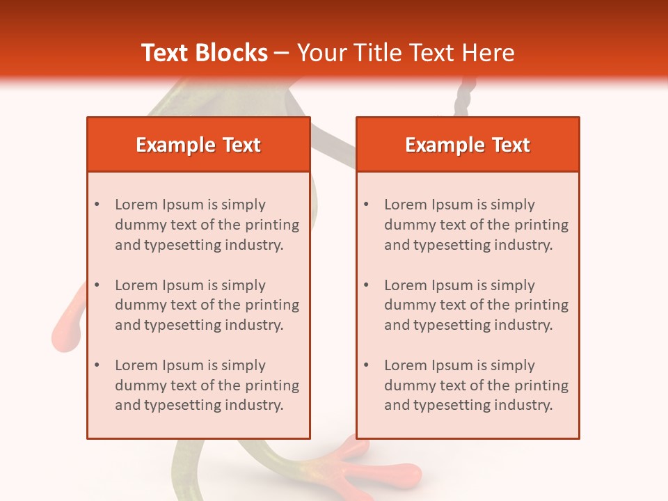 A Frog Holding A Potted Plant On A White And Orange Background PowerPoint Template