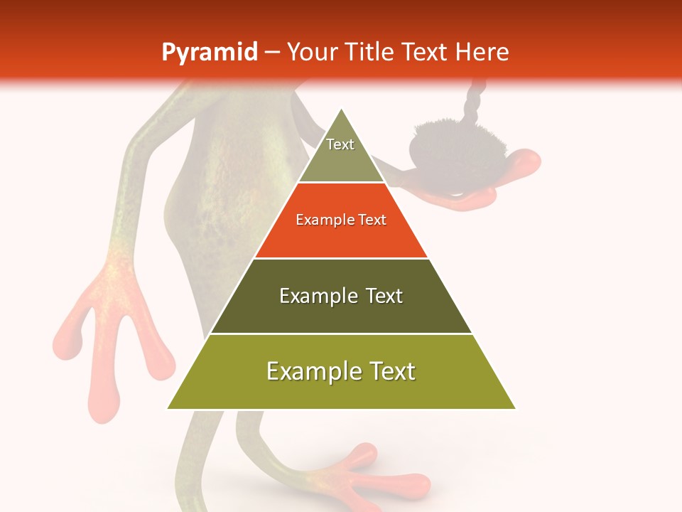 A Frog Holding A Potted Plant On A White And Orange Background PowerPoint Template