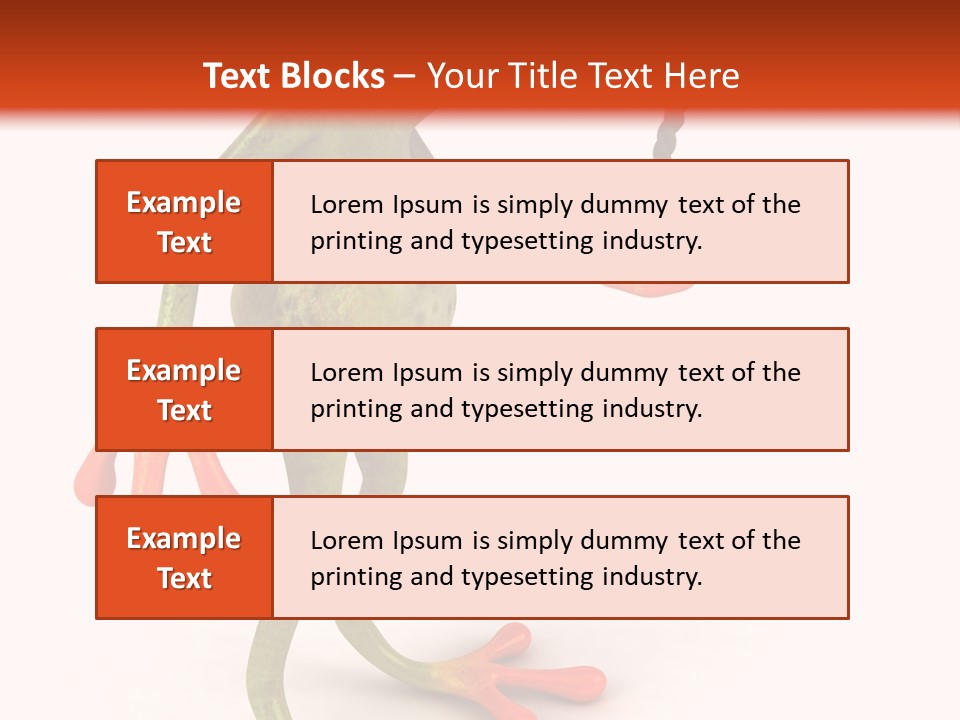 A Frog Holding A Potted Plant On A White And Orange Background PowerPoint Template