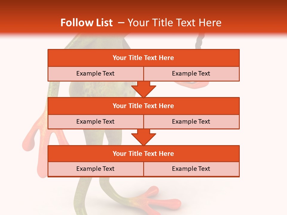 A Frog Holding A Potted Plant On A White And Orange Background PowerPoint Template