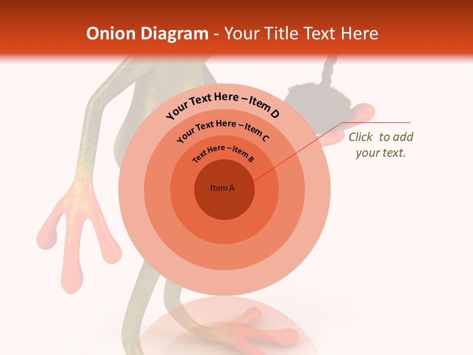 A Frog Holding A Potted Plant On A White And Orange Background PowerPoint Template