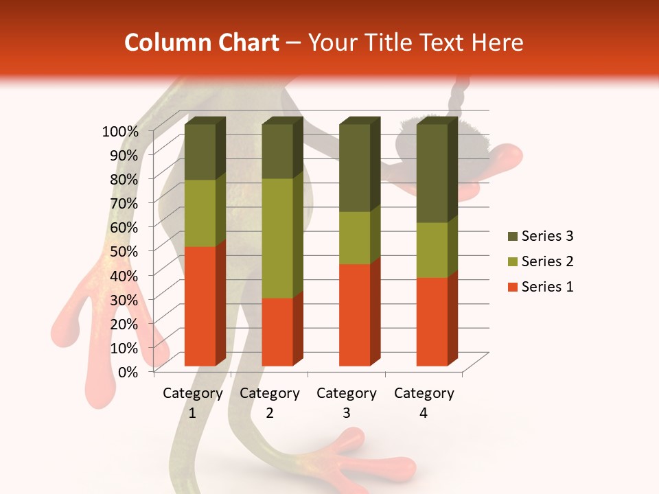 A Frog Holding A Potted Plant On A White And Orange Background PowerPoint Template