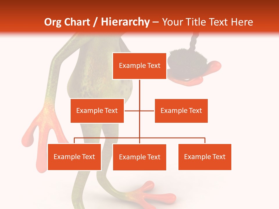 A Frog Holding A Potted Plant On A White And Orange Background PowerPoint Template