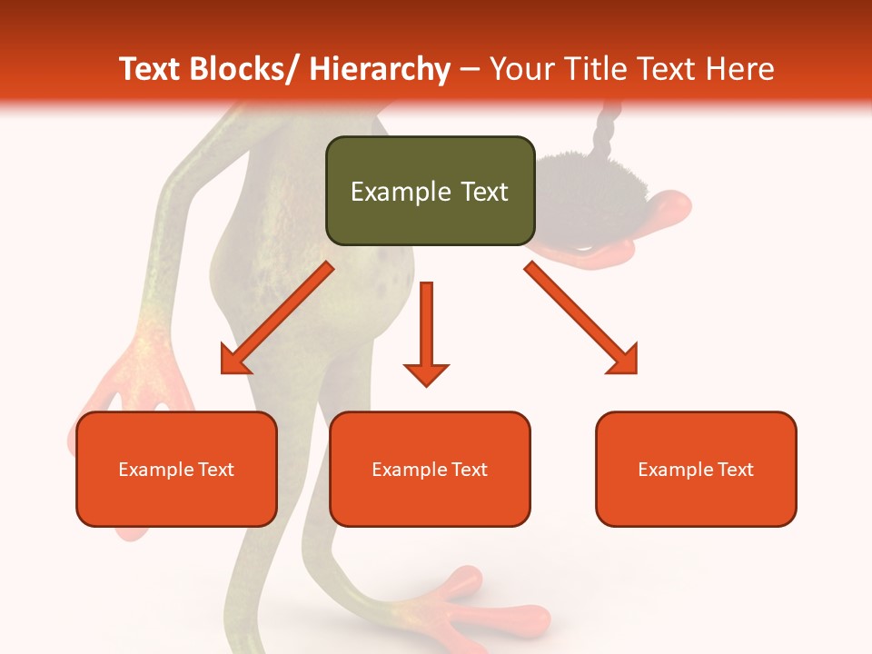 A Frog Holding A Potted Plant On A White And Orange Background PowerPoint Template