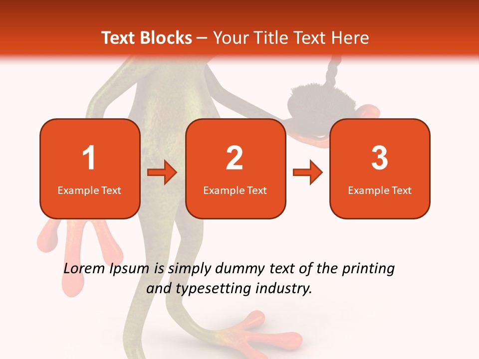 A Frog Holding A Potted Plant On A White And Orange Background PowerPoint Template