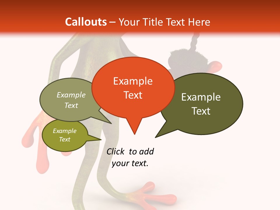 A Frog Holding A Potted Plant On A White And Orange Background PowerPoint Template