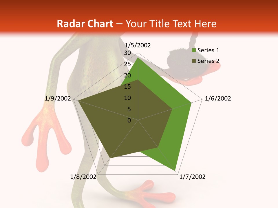 A Frog Holding A Potted Plant On A White And Orange Background PowerPoint Template