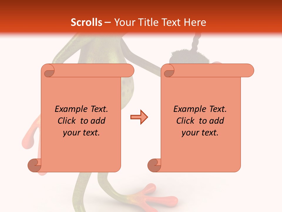 A Frog Holding A Potted Plant On A White And Orange Background PowerPoint Template