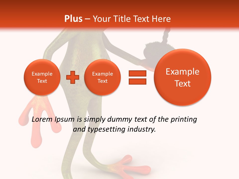 A Frog Holding A Potted Plant On A White And Orange Background PowerPoint Template
