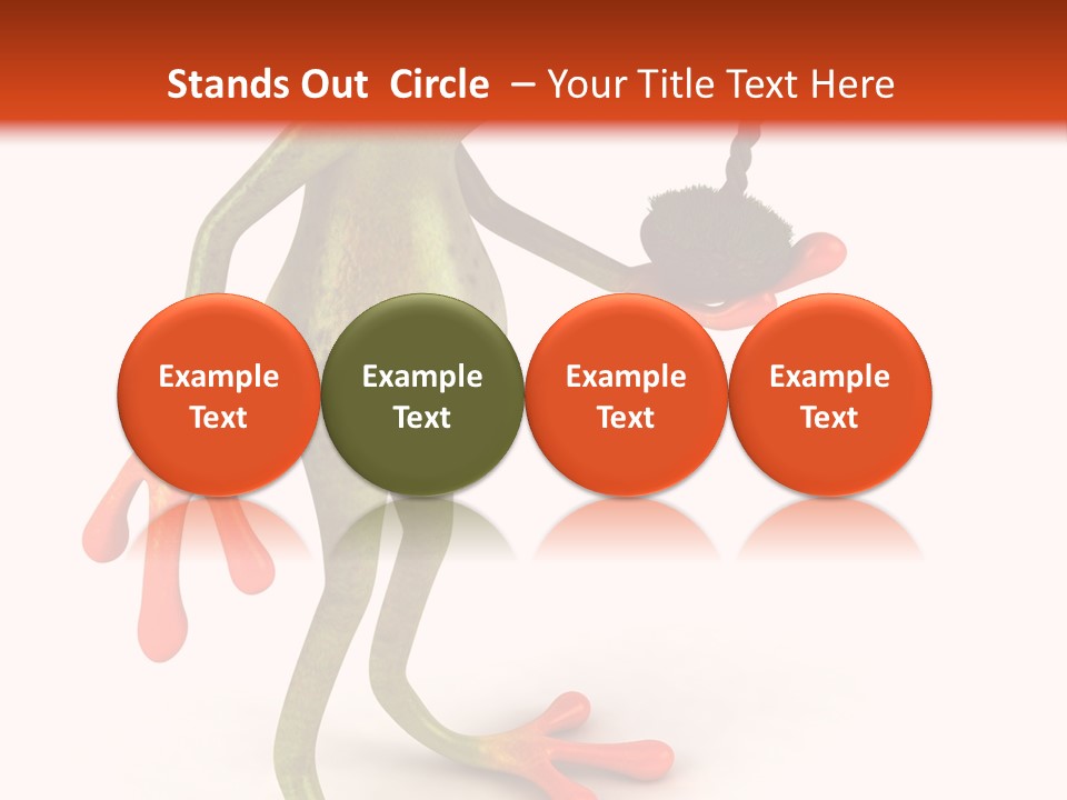 A Frog Holding A Potted Plant On A White And Orange Background PowerPoint Template