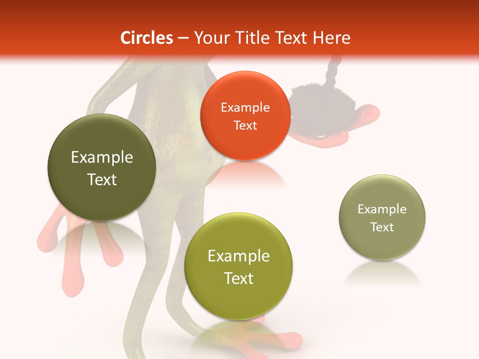 A Frog Holding A Potted Plant On A White And Orange Background PowerPoint Template