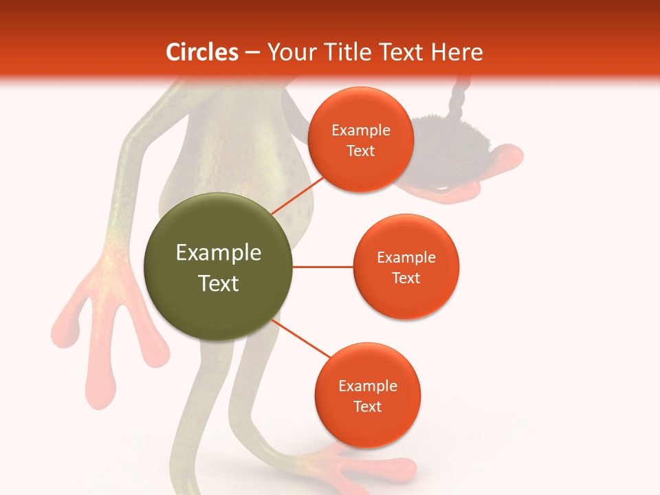 A Frog Holding A Potted Plant On A White And Orange Background PowerPoint Template