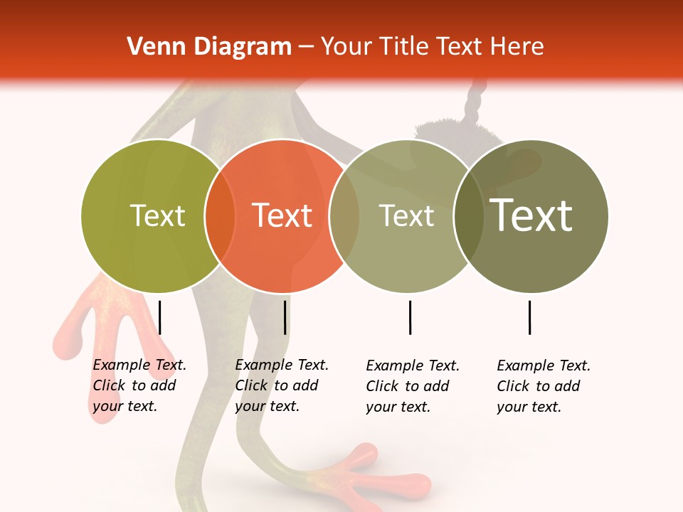 A Frog Holding A Potted Plant On A White And Orange Background PowerPoint Template