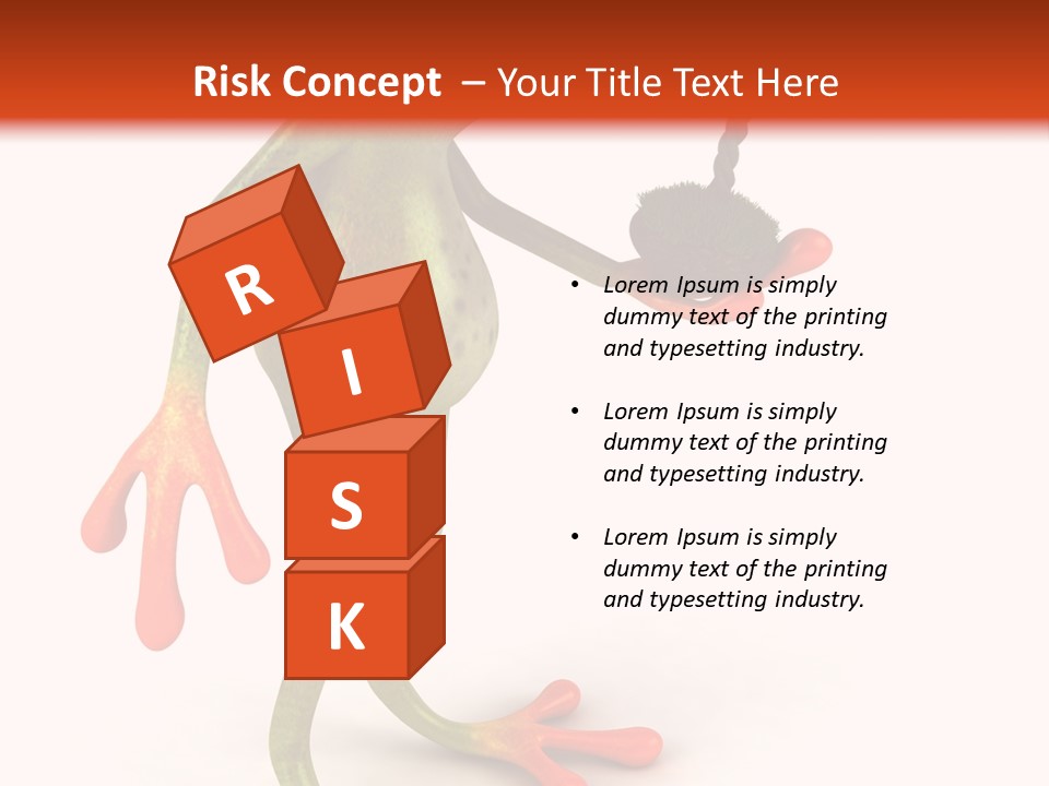 A Frog Holding A Potted Plant On A White And Orange Background PowerPoint Template