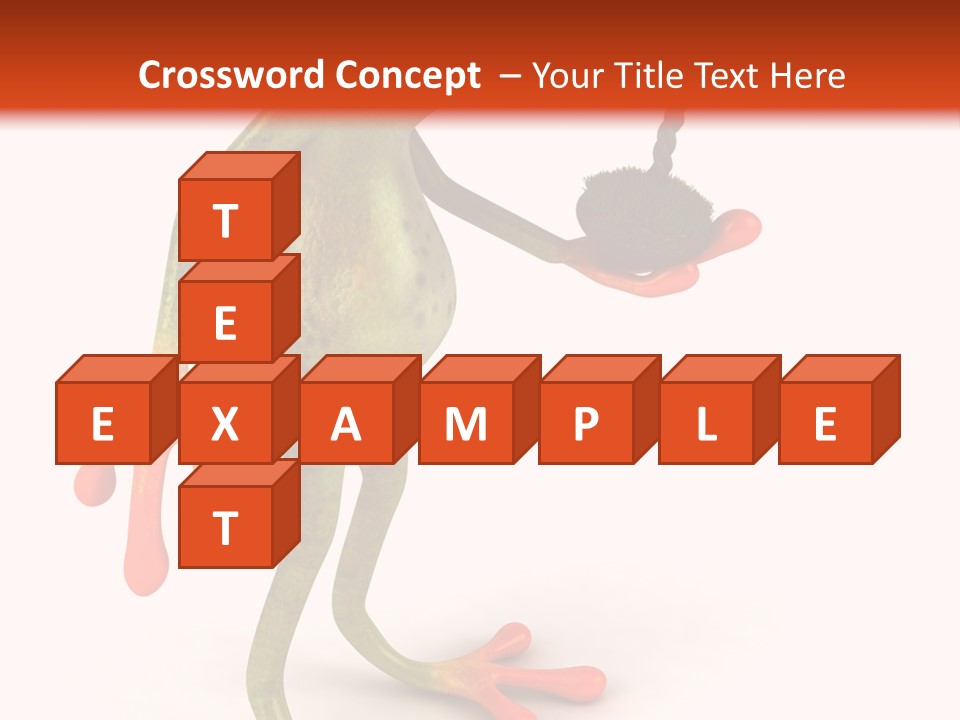 A Frog Holding A Potted Plant On A White And Orange Background PowerPoint Template