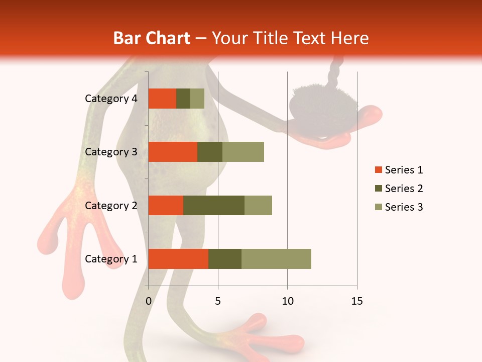 A Frog Holding A Potted Plant On A White And Orange Background PowerPoint Template