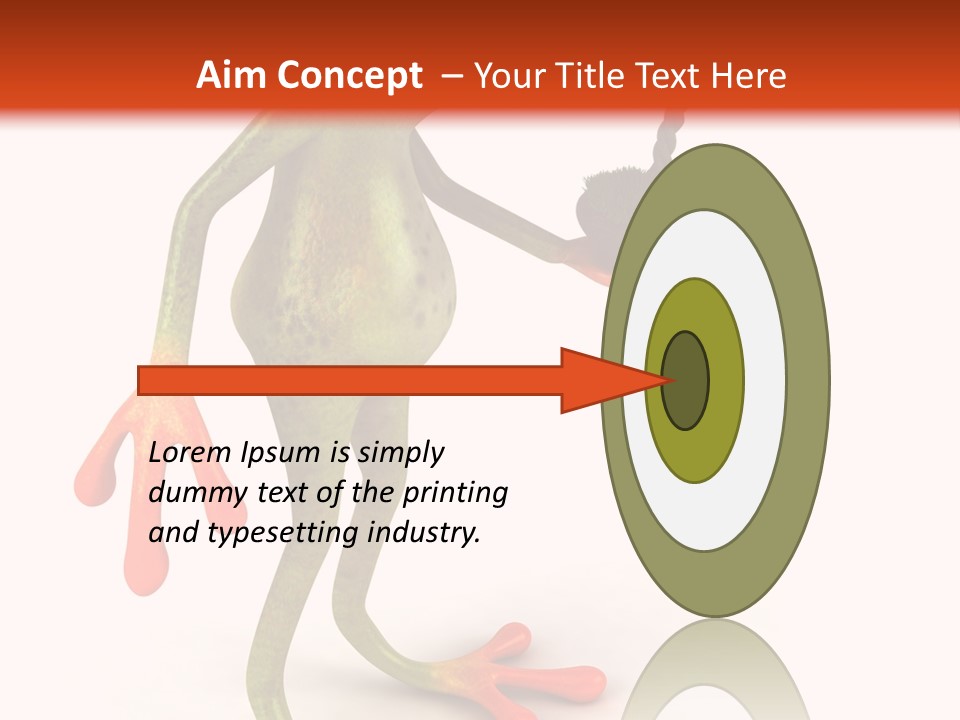 A Frog Holding A Potted Plant On A White And Orange Background PowerPoint Template