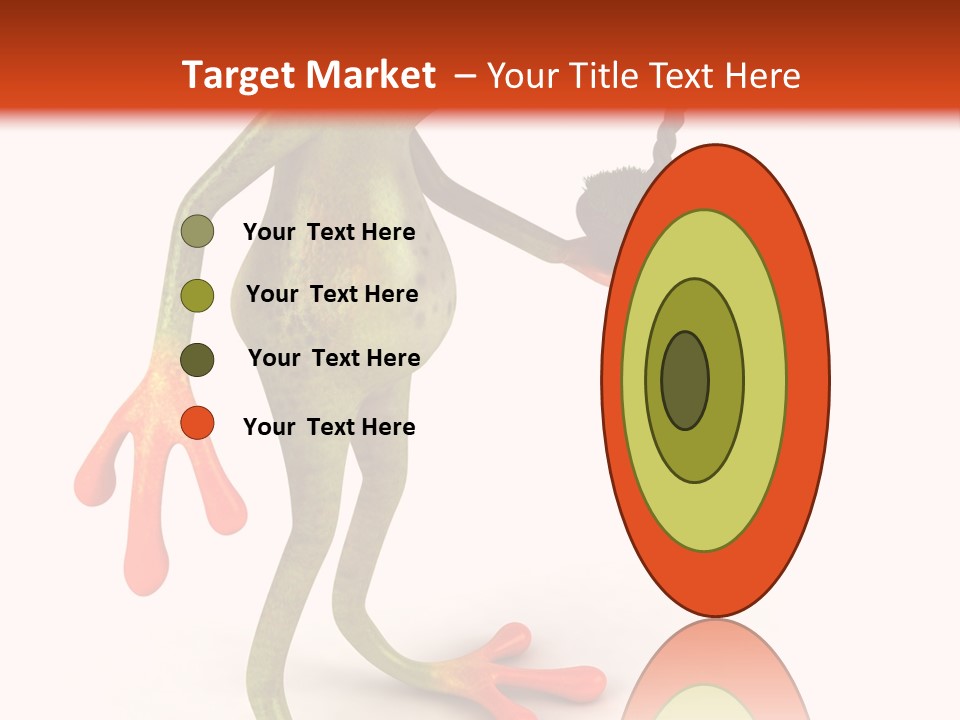 A Frog Holding A Potted Plant On A White And Orange Background PowerPoint Template