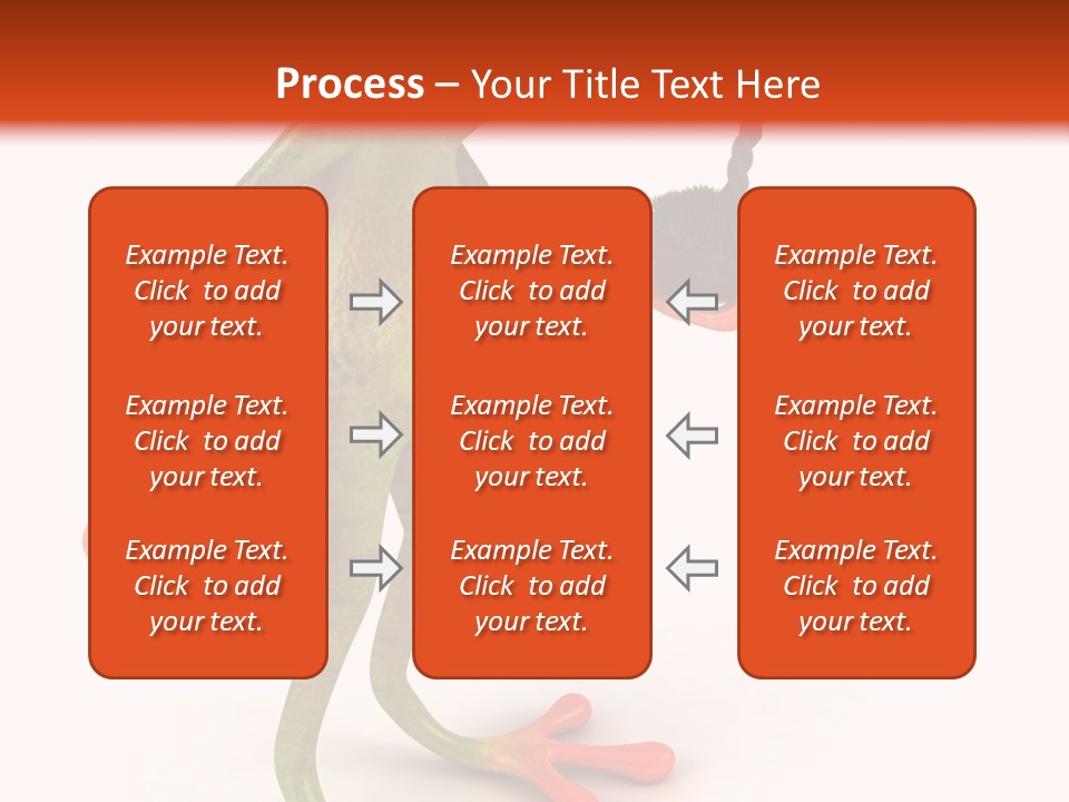A Frog Holding A Potted Plant On A White And Orange Background PowerPoint Template