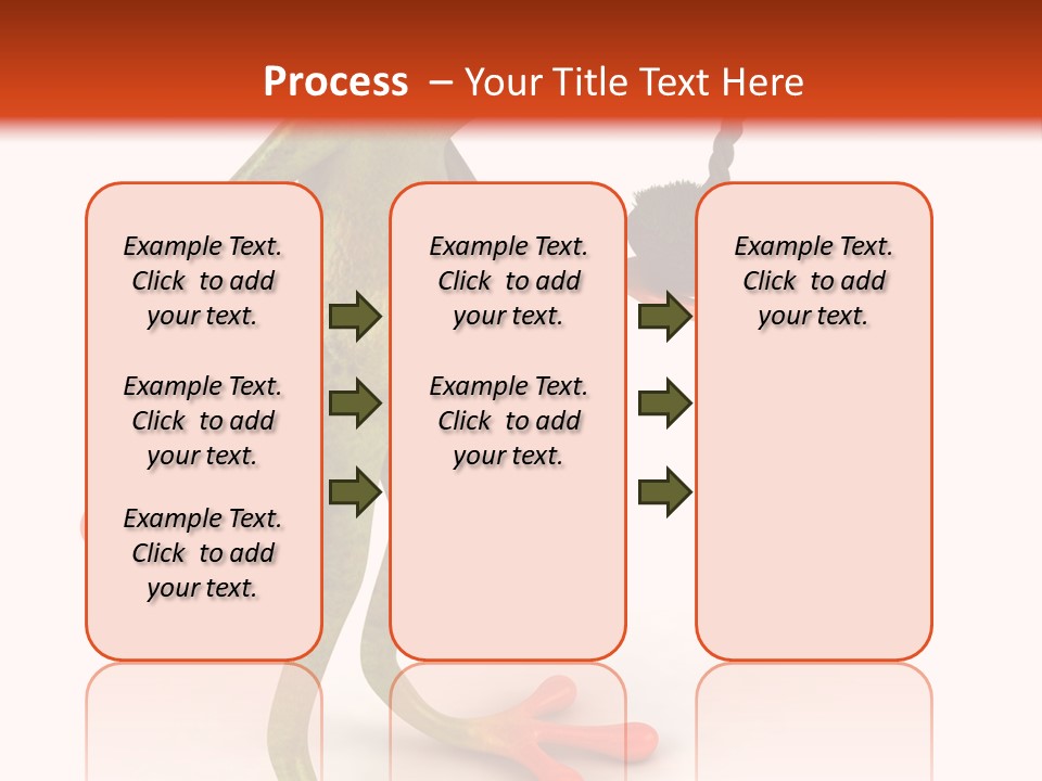 A Frog Holding A Potted Plant On A White And Orange Background PowerPoint Template