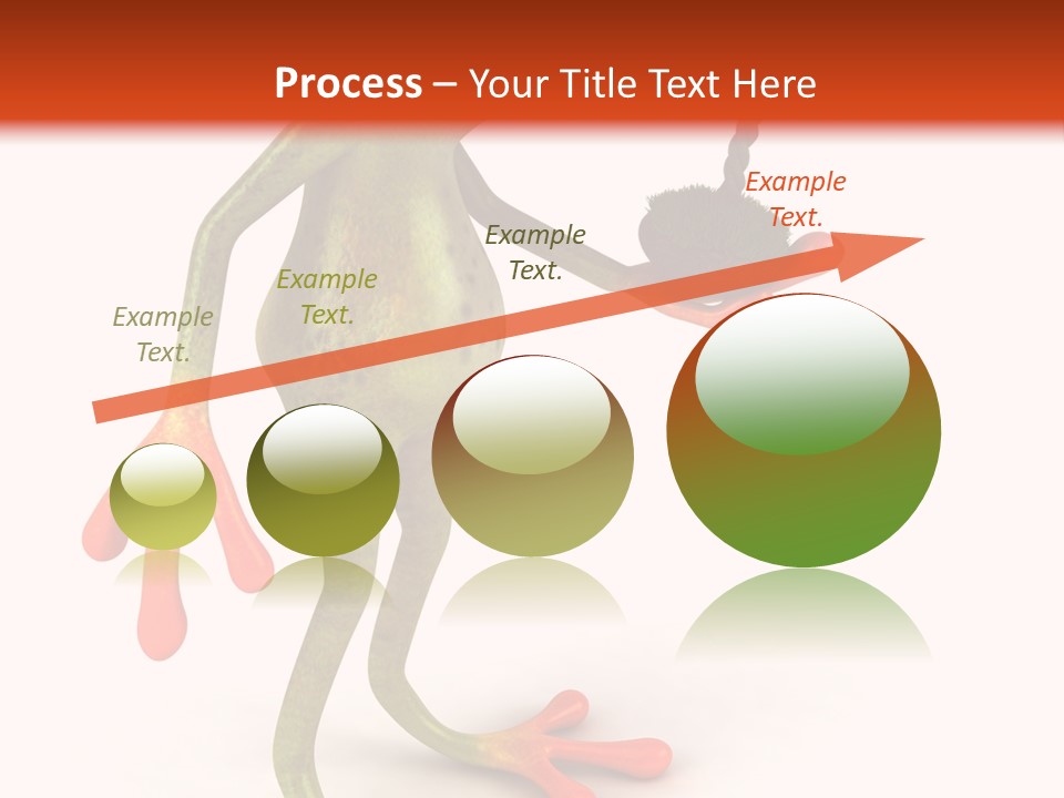 A Frog Holding A Potted Plant On A White And Orange Background PowerPoint Template