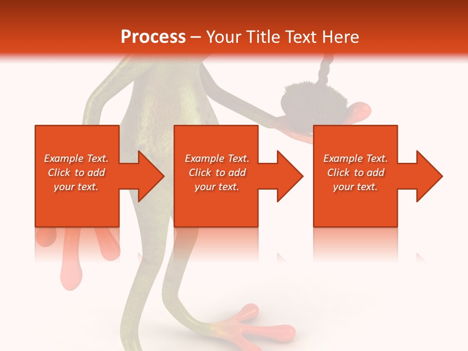 A Frog Holding A Potted Plant On A White And Orange Background PowerPoint Template